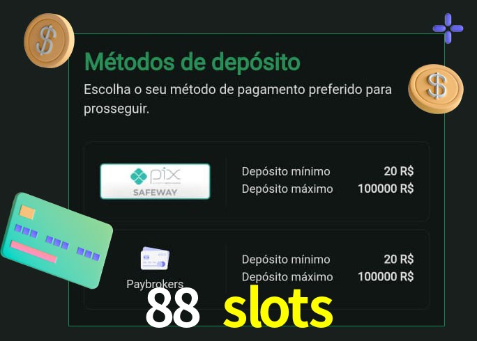 O cassino 88 slots oferece uma grande variedade de métodos de pagamento
